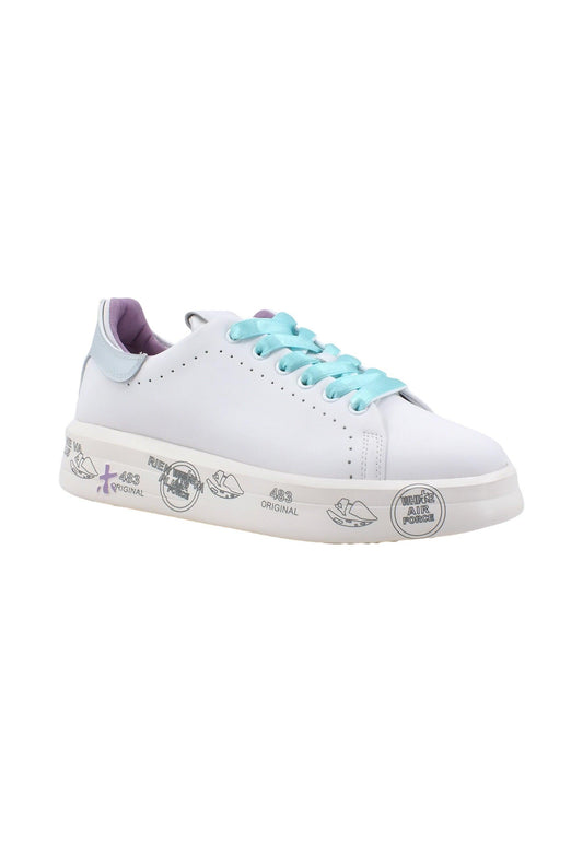 PREMIATA Sneaker Donna White Light Azure BELLE6280 - Sandrini Calzature e Abbigliamento