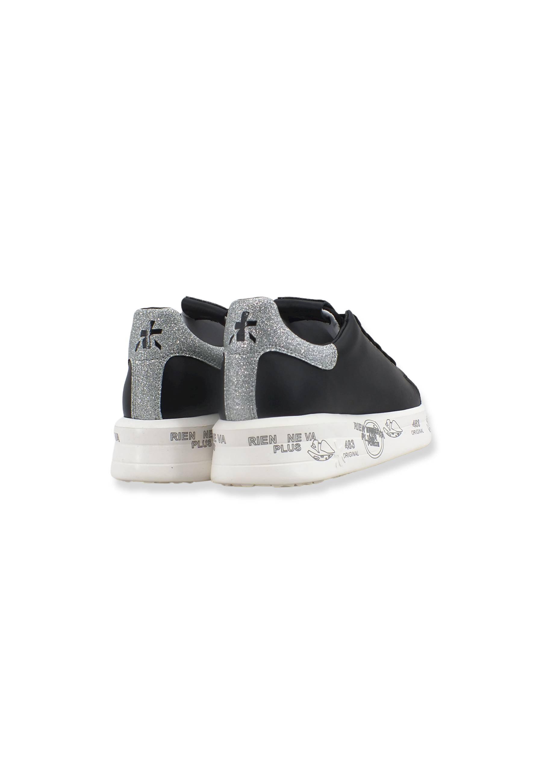 PREMIATA Sneaker Platform Glitter Donna Black Silver BELLE4904 - Sandrini Calzature e Abbigliamento