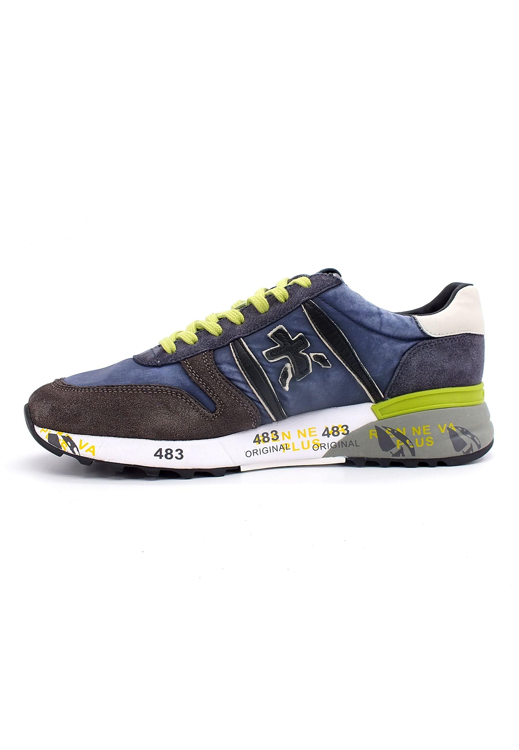 PREMIATA Sneaker Uomo Blue Brown LANDER5898 - Sandrini Calzature e Abbigliamento