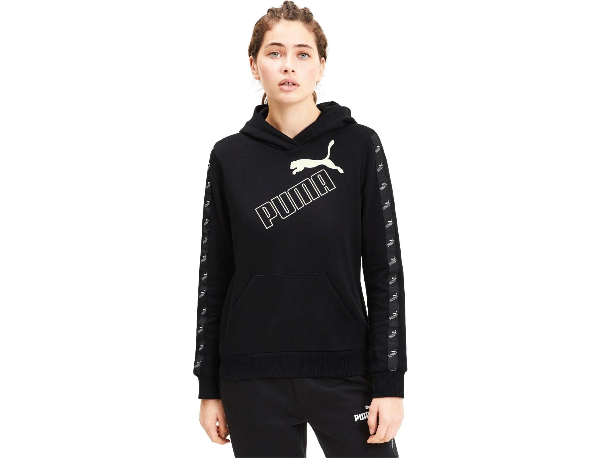 PUMA Amplified Hoodie Felpa Donna Logo Black 583615 01 - Sandrini Calzature e Abbigliamento