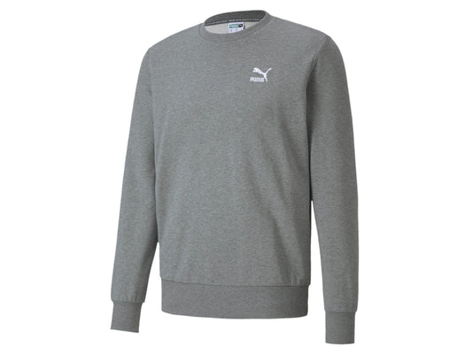 PUMA Classic Logo Crew Embr Felpa Uomo Medium Grey 597752 03 - Sandrini Calzature e Abbigliamento