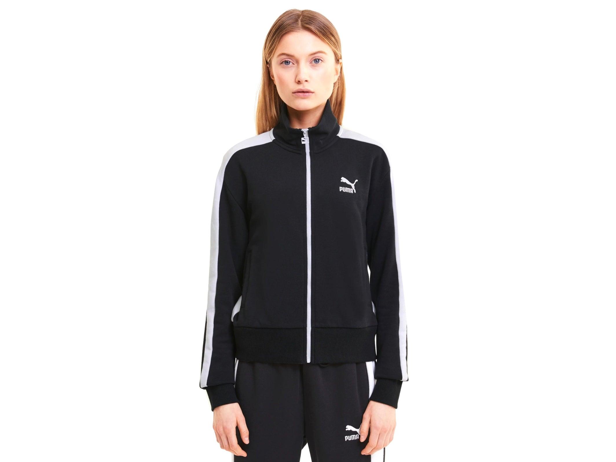 PUMA Classic T7 Track Jacket FT Felpa Zip Donna Black 597651 01 - Sandrini Calzature e Abbigliamento