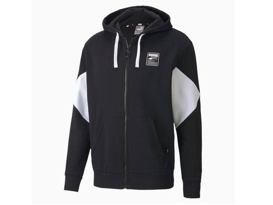 PUMA Rebel FZ Hoodie FL Felpa Uomo Black 583496 01 - Sandrini Calzature e Abbigliamento