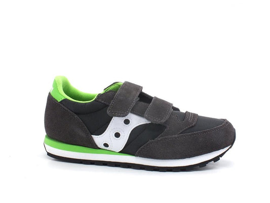 SAUCONY Jazz Double HL Kids Sneaker Strap Grey Black Green SK265143 - Sandrini Calzature e Abbigliamento