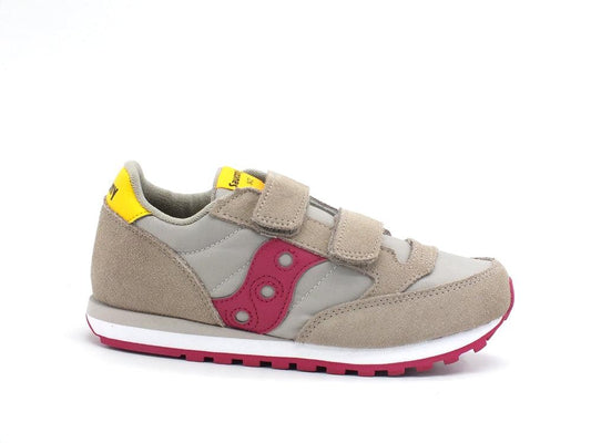 SAUCONY Jazz O Duble HL Kids Sneaker Bambino Strap Taupe Burgundy SK164797 - Sandrini Calzature e Abbigliamento