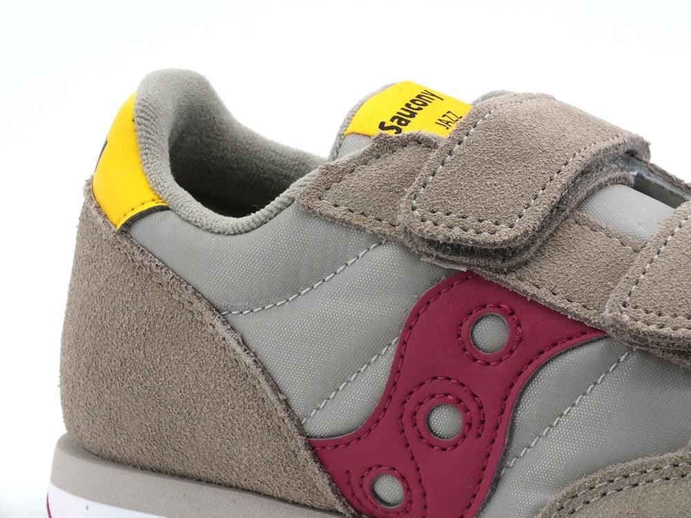 SAUCONY Jazz O Duble HL Kids Sneaker Bambino Strap Taupe Burgundy SK164797 - Sandrini Calzature e Abbigliamento