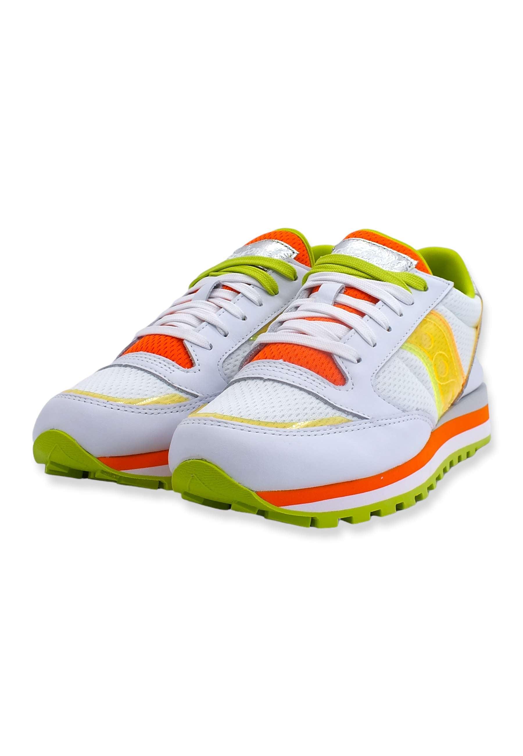 SAUCONY Jazz Triple Sneaker Donna White Orange S60645-1 - Sandrini Calzature e Abbigliamento