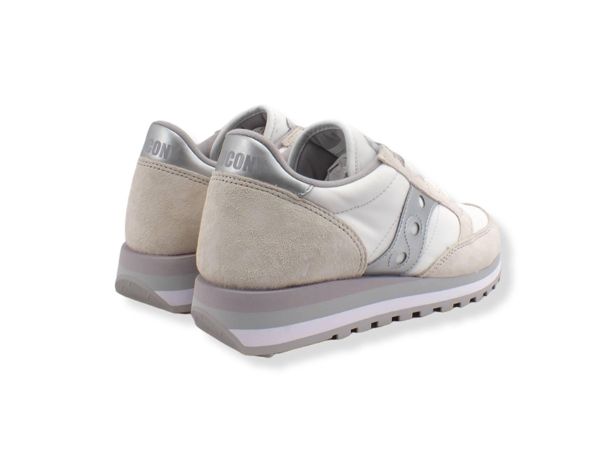 SAUCONY Jazz Triple Sneaker Donna White Silver S60530-16 - Sandrini Calzature e Abbigliamento