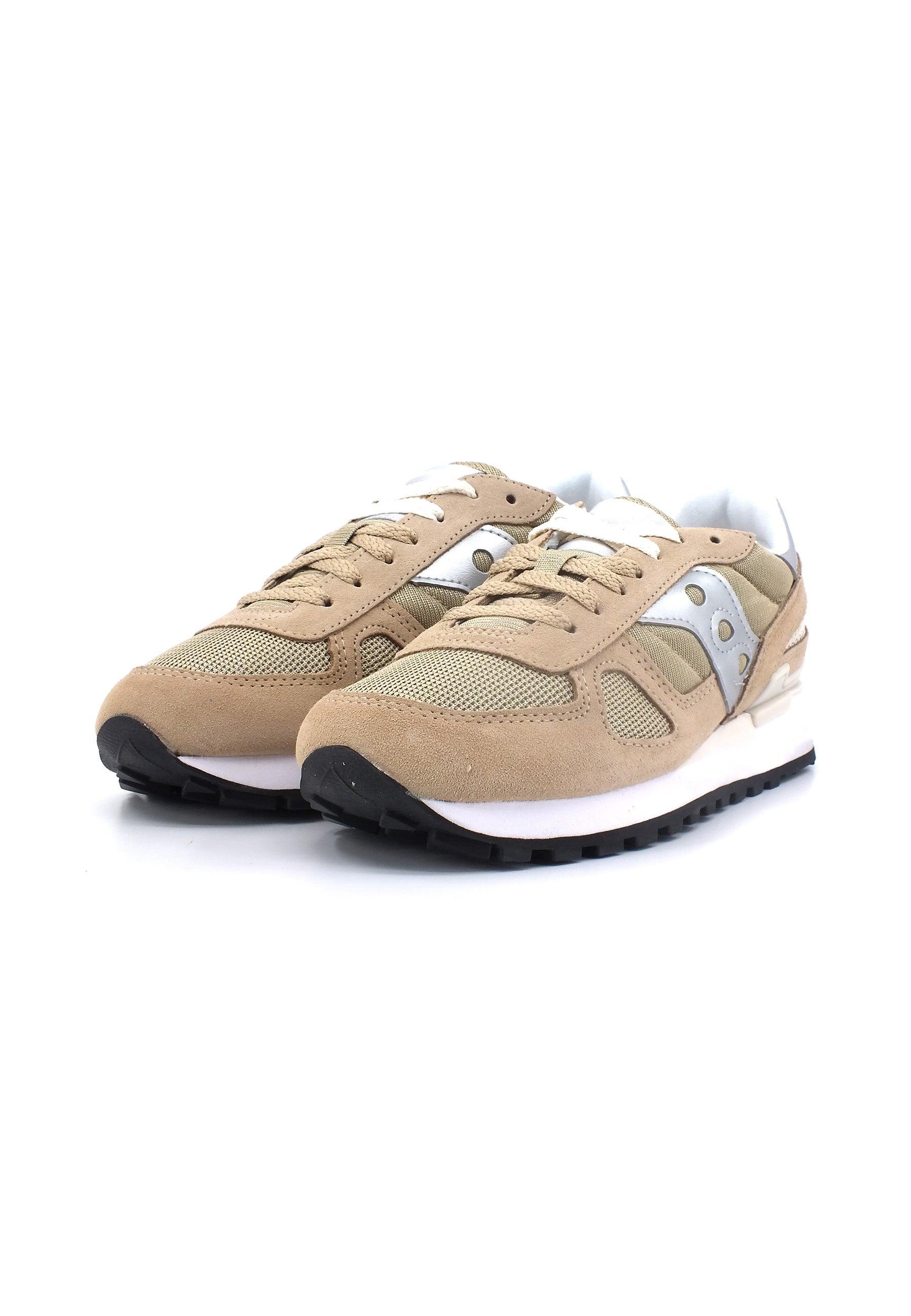 SAUCONY Shadow Original Sneaker Donna Tan Silver S1108-809 - Sandrini Calzature e Abbigliamento