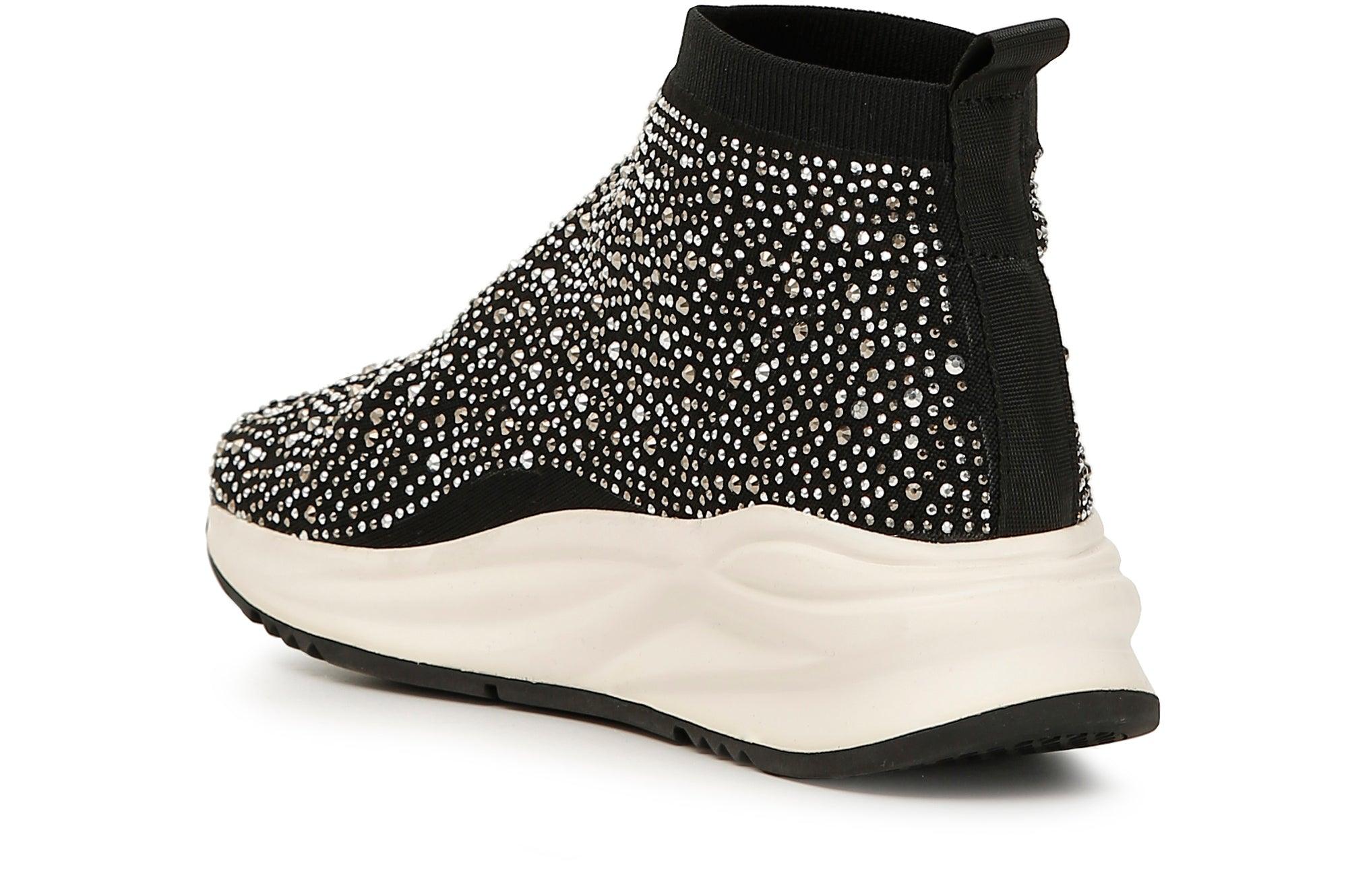 SNEAKERS IN TESSUTO ELASTICO CON STRASS - Sandrini Calzature e Abbigliamento
