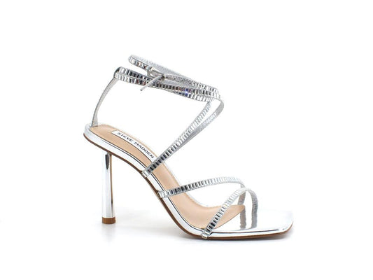 STEVE MADDEN Elegance Sandalo Tacco Gladiator Argento Silver ELEG02S1 - Sandrini Calzature e Abbigliamento