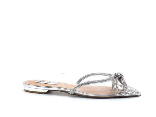 STEVE MADDEN Justi Ciabatta Listini Strass Clear Argento JUST07S1 - Sandrini Calzature e Abbigliamento