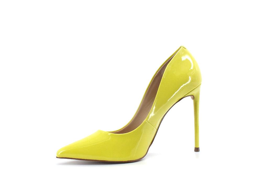 STEVE MADDEN Vala Decoltè Tacco Polished Giallo Shock VALA02S1 - Sandrini Calzature e Abbigliamento