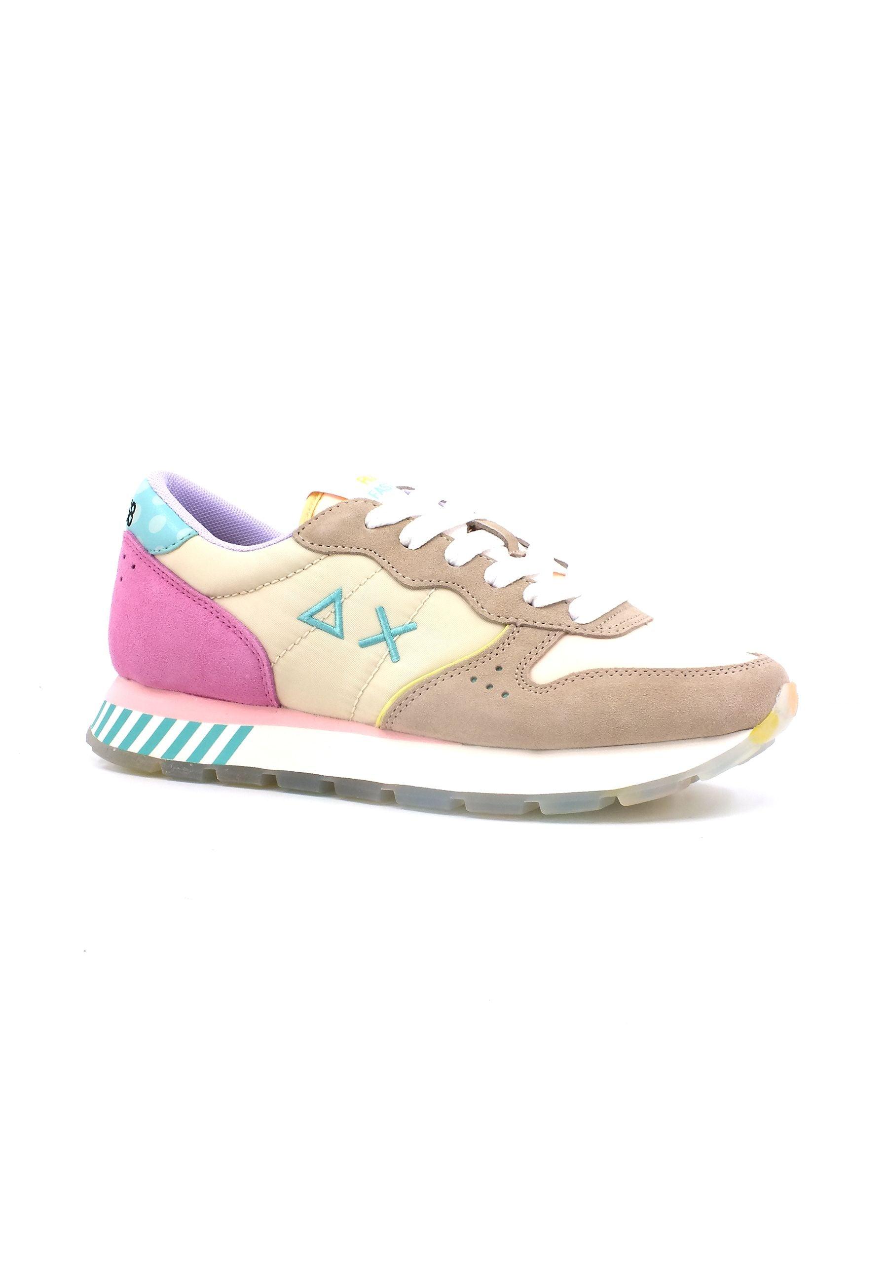 SUN68 Ally Candy Cane Sneaker Donna Bianco Panna Z33205 - Sandrini Calzature e Abbigliamento