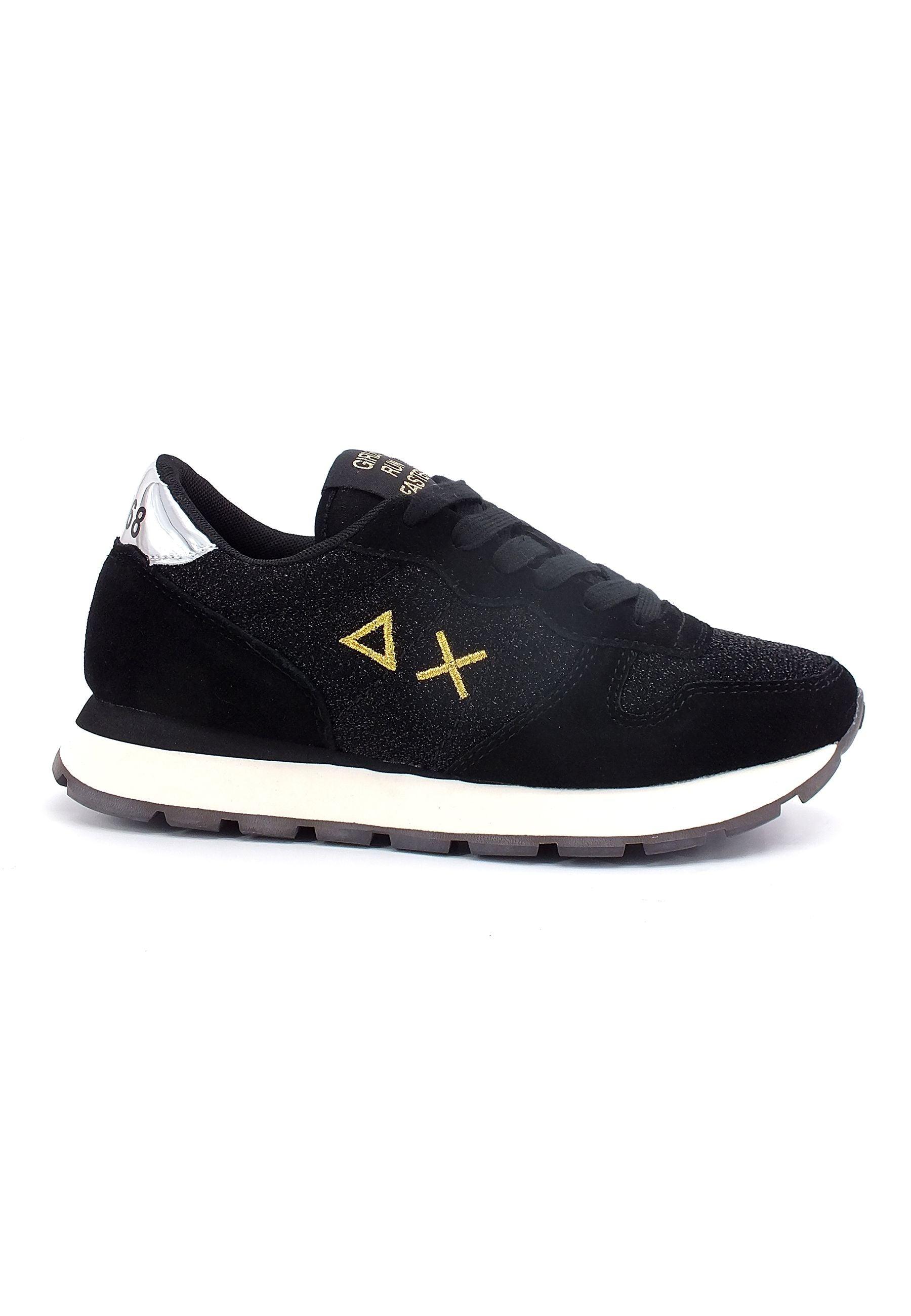 SUN68 Ally Glitter Sneaker Donna Nero Z42203 - Sandrini Calzature e Abbigliamento