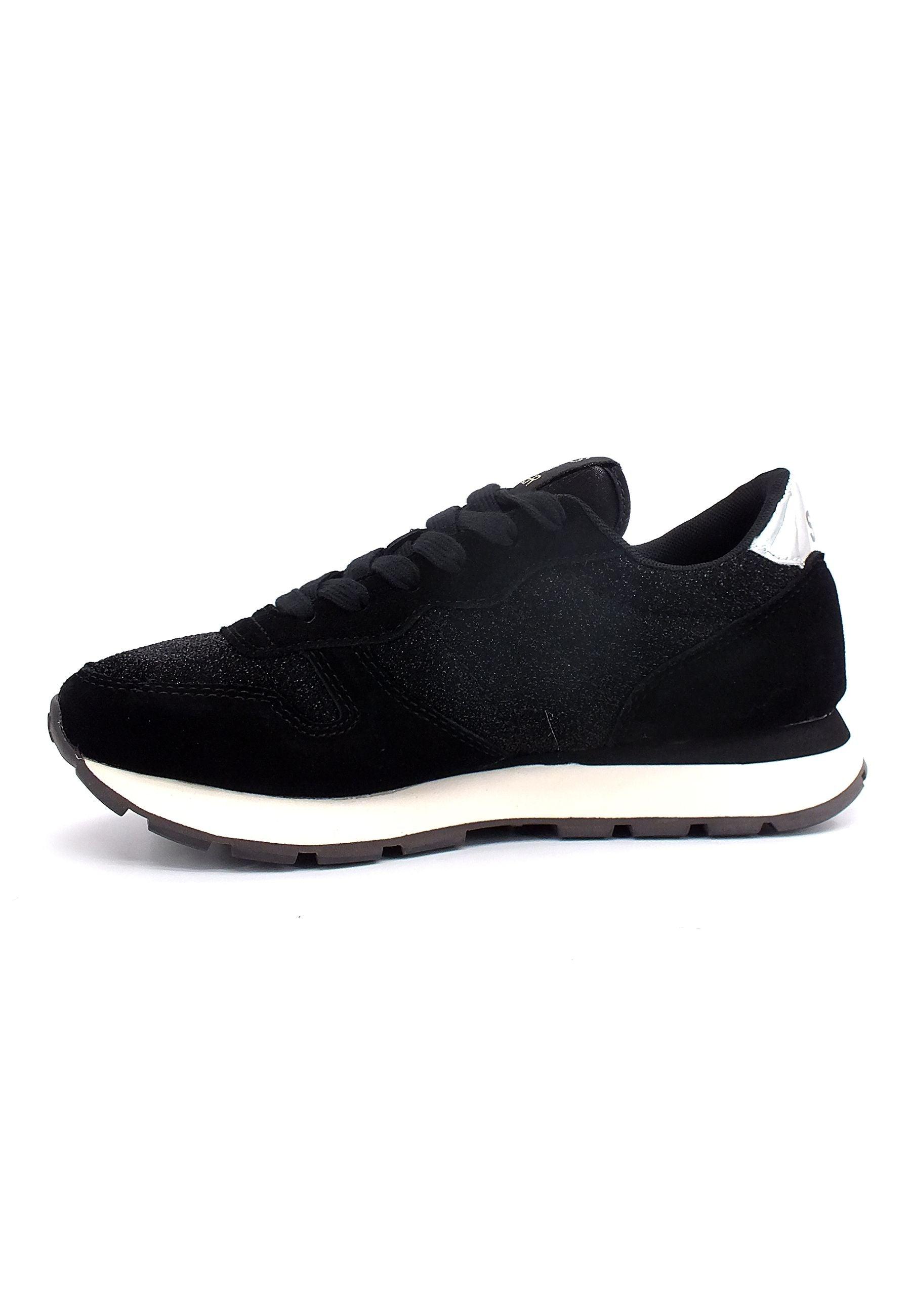 SUN68 Ally Glitter Sneaker Donna Nero Z42203 - Sandrini Calzature e Abbigliamento