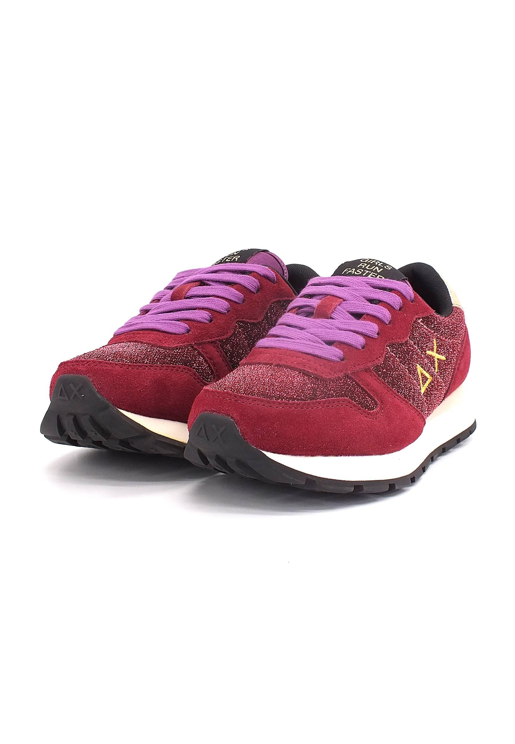 SUN68 Ally Glitter Sneaker Donna Prugna Z42203 - Sandrini Calzature e Abbigliamento