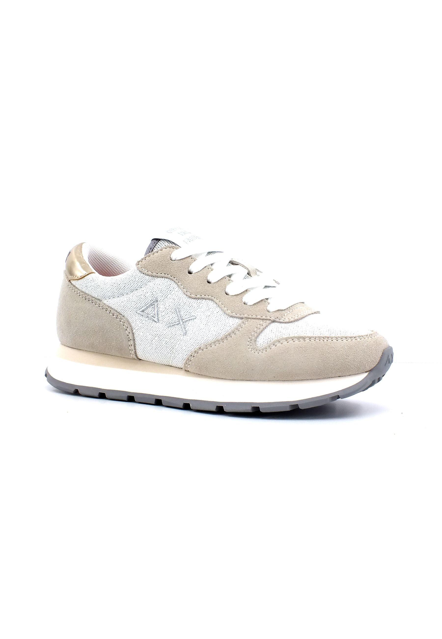 SUN68 Ally Glitter Textile Sneaker Donna Bianco Z33203 - Sandrini Calzature e Abbigliamento