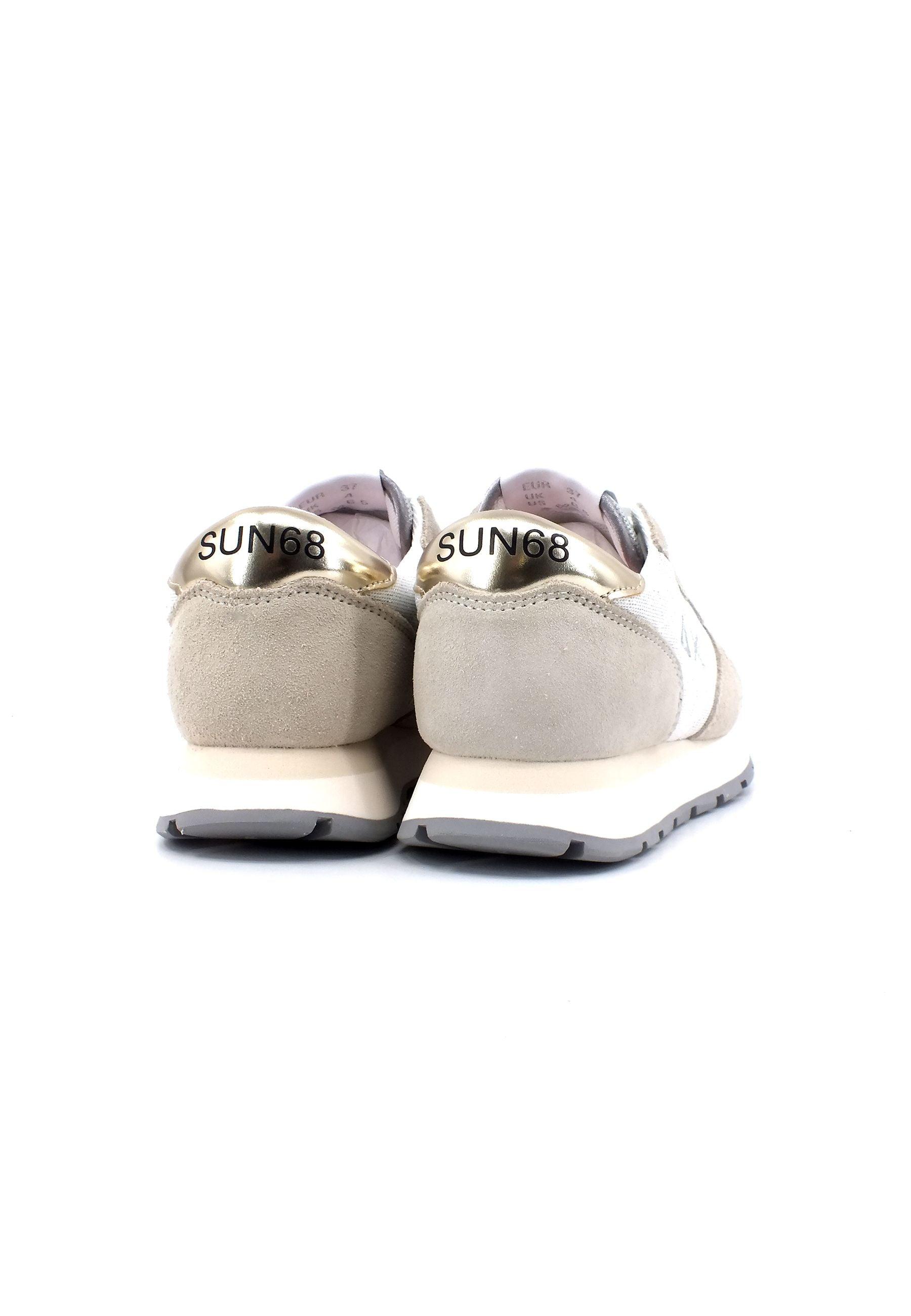 SUN68 Ally Glitter Textile Sneaker Donna Bianco Z33203 - Sandrini Calzature e Abbigliamento
