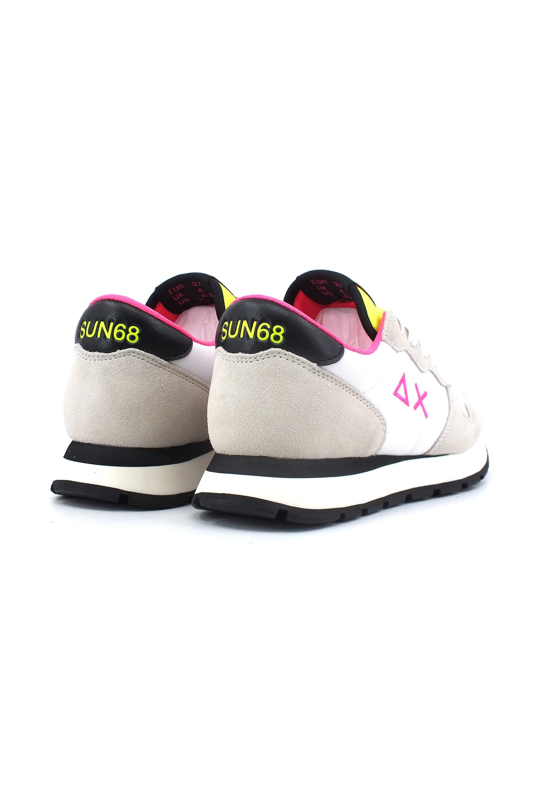 SUN68 Ally Solid Sneaker Donna Bianco Fuxia Z43201 - Sandrini Calzature e Abbigliamento