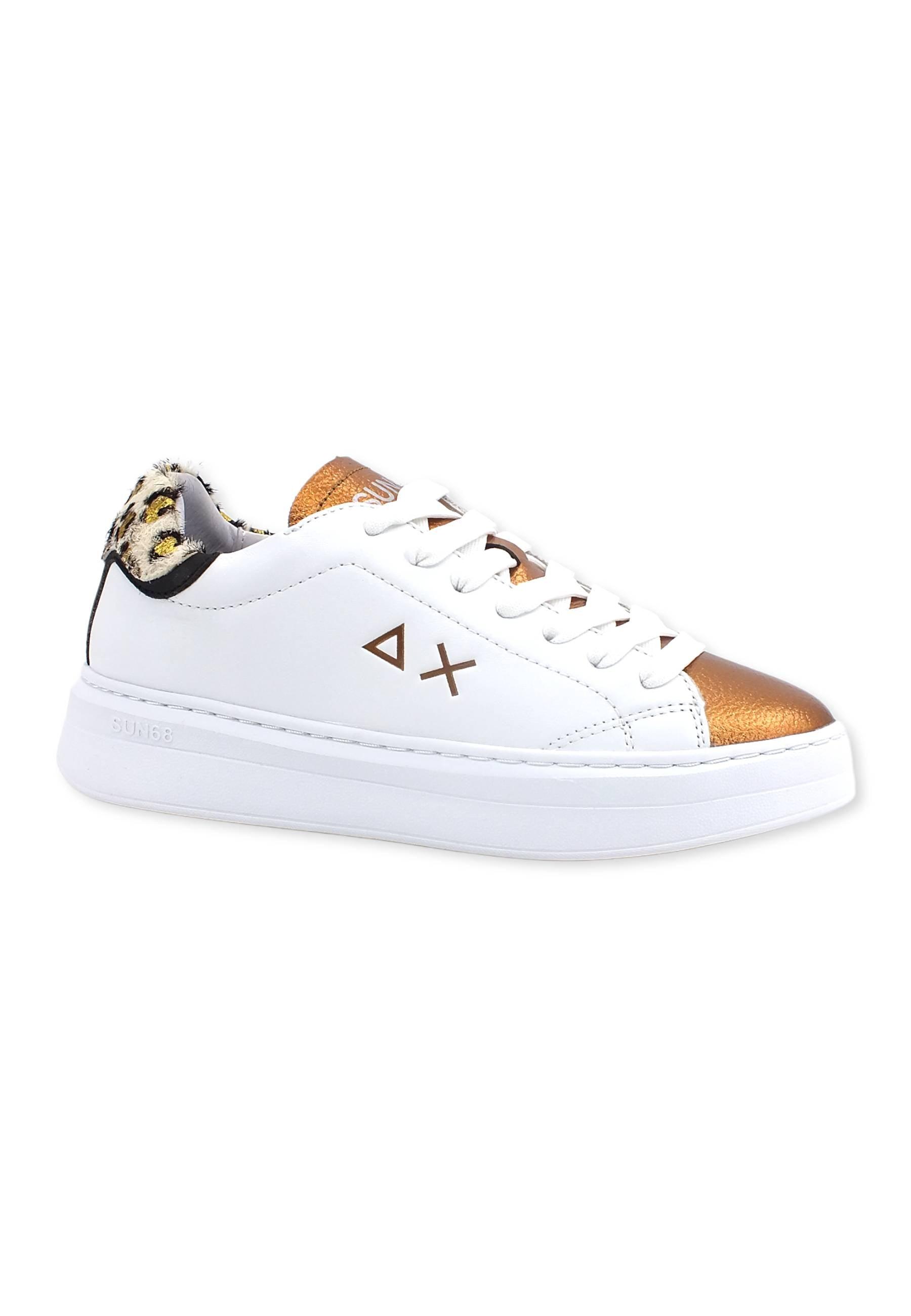 SUN68 Grace Running Sneaker Donna Bianco Oro Z42222 - Sandrini Calzature e Abbigliamento