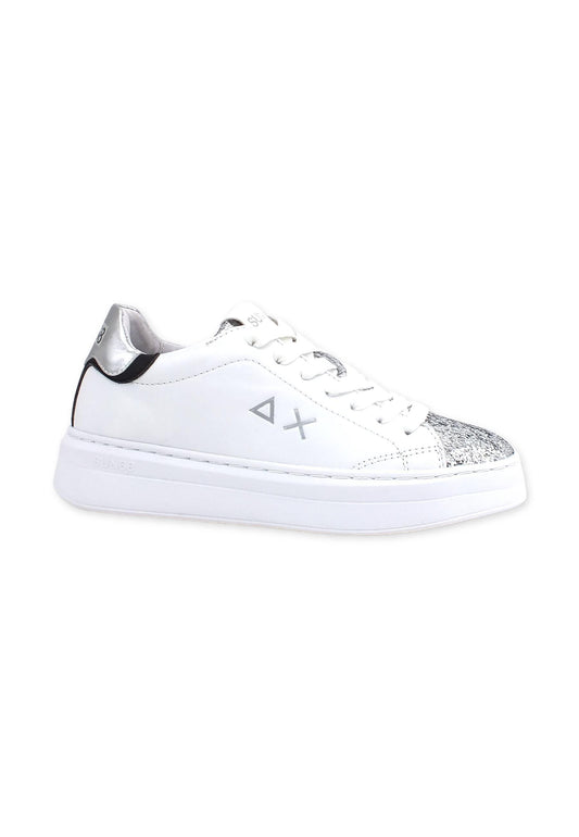 SUN68 Grace Sneaker Donna Bianco Argento Z42222 - Sandrini Calzature e Abbigliamento