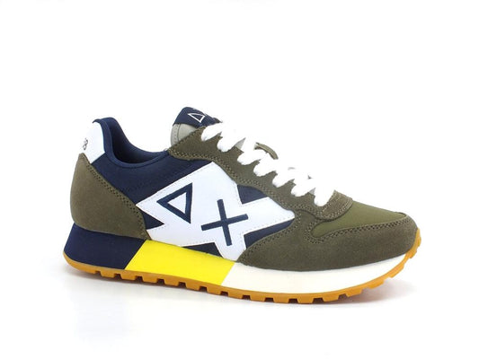 SUN68 Jack Tricolors Sneaker Running Militare Navy Blue Z32111 - Sandrini Calzature e Abbigliamento