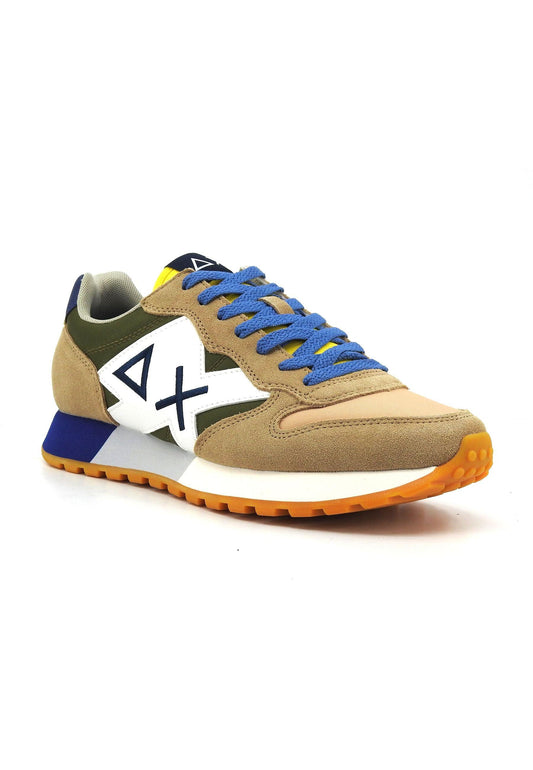 SUN68 Jaki Bicolor Sneaker Uomo Beige Militare Z34112 - Sandrini Calzature e Abbigliamento