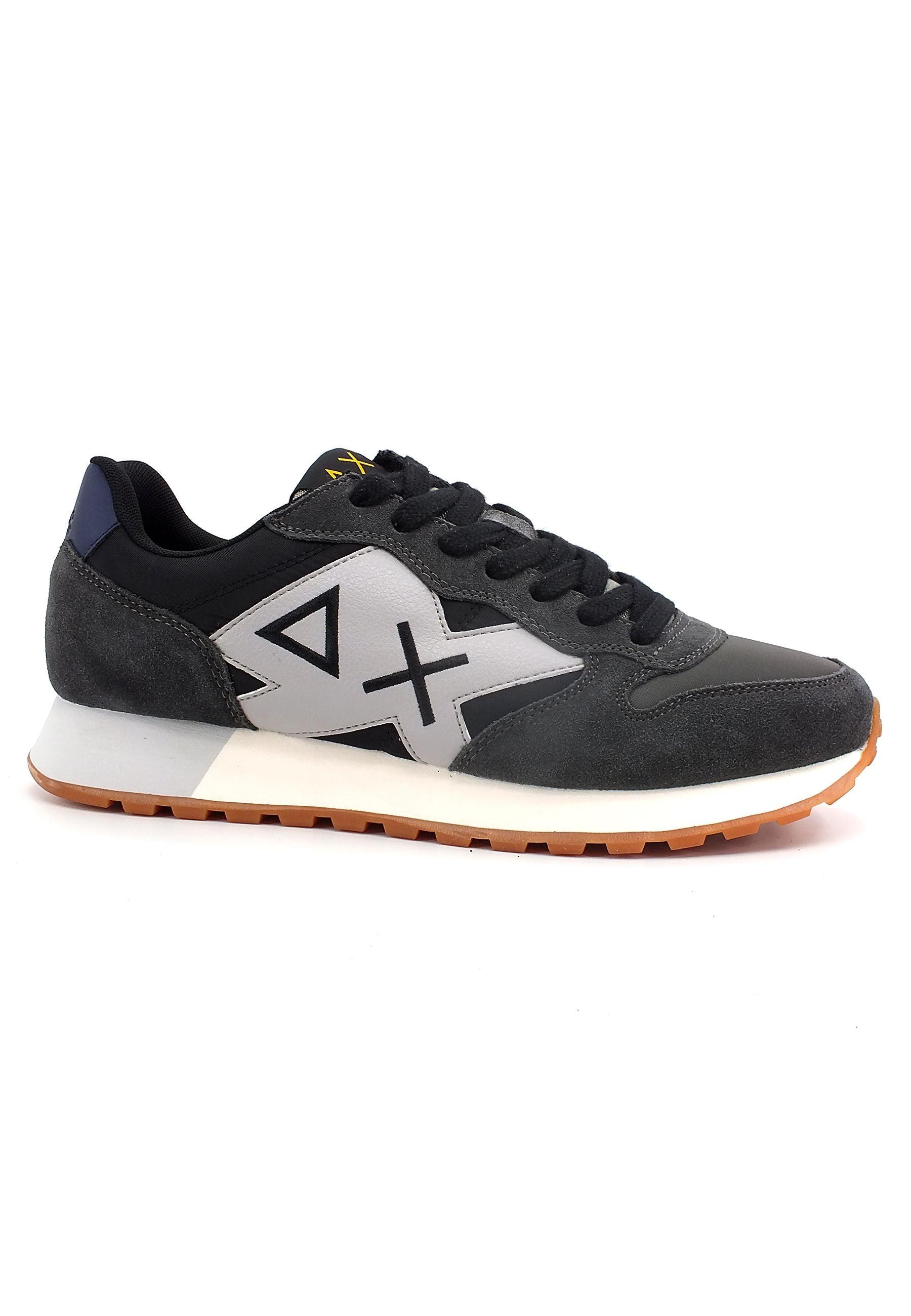 SUN68 Jaki Bicolor Sneaker Uomo Nero Grigio Scuro Z42114 - Sandrini Calzature e Abbigliamento