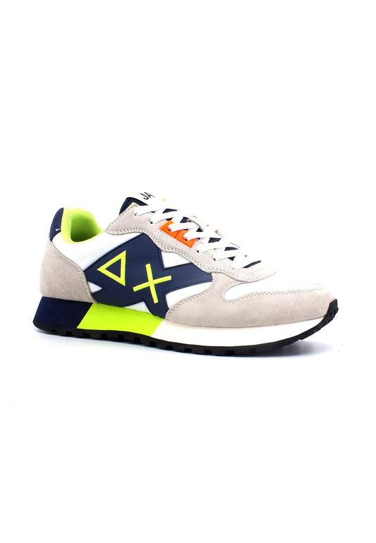 SUN68 Jaki Fluo Sneaker Uomo Bianco Z33113 - Sandrini Calzature e Abbigliamento