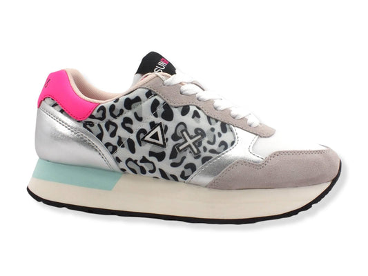 SUN68 Kelly Animal Body Sneaker Leopard Bianco Z32217 - Sandrini Calzature e Abbigliamento