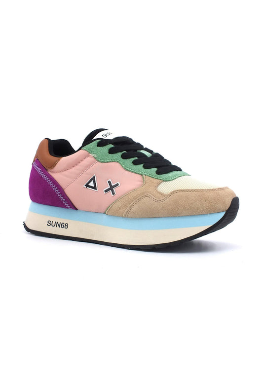 SUN68 Kelly Multicolor Sneaker Donna Rosa Bianco Panna Z43219 - Sandrini Calzature e Abbigliamento
