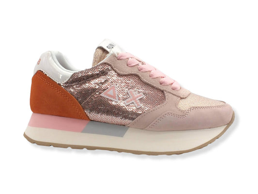 SUN68 Kelly Pailettes Sneaker Rosa Porcellana Z322220 - Sandrini Calzature e Abbigliamento