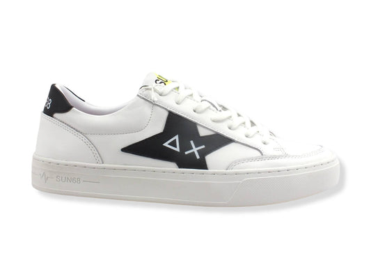 SUN68 Skate Sneaker Bianco Nero Z32125BR - Sandrini Calzature e Abbigliamento
