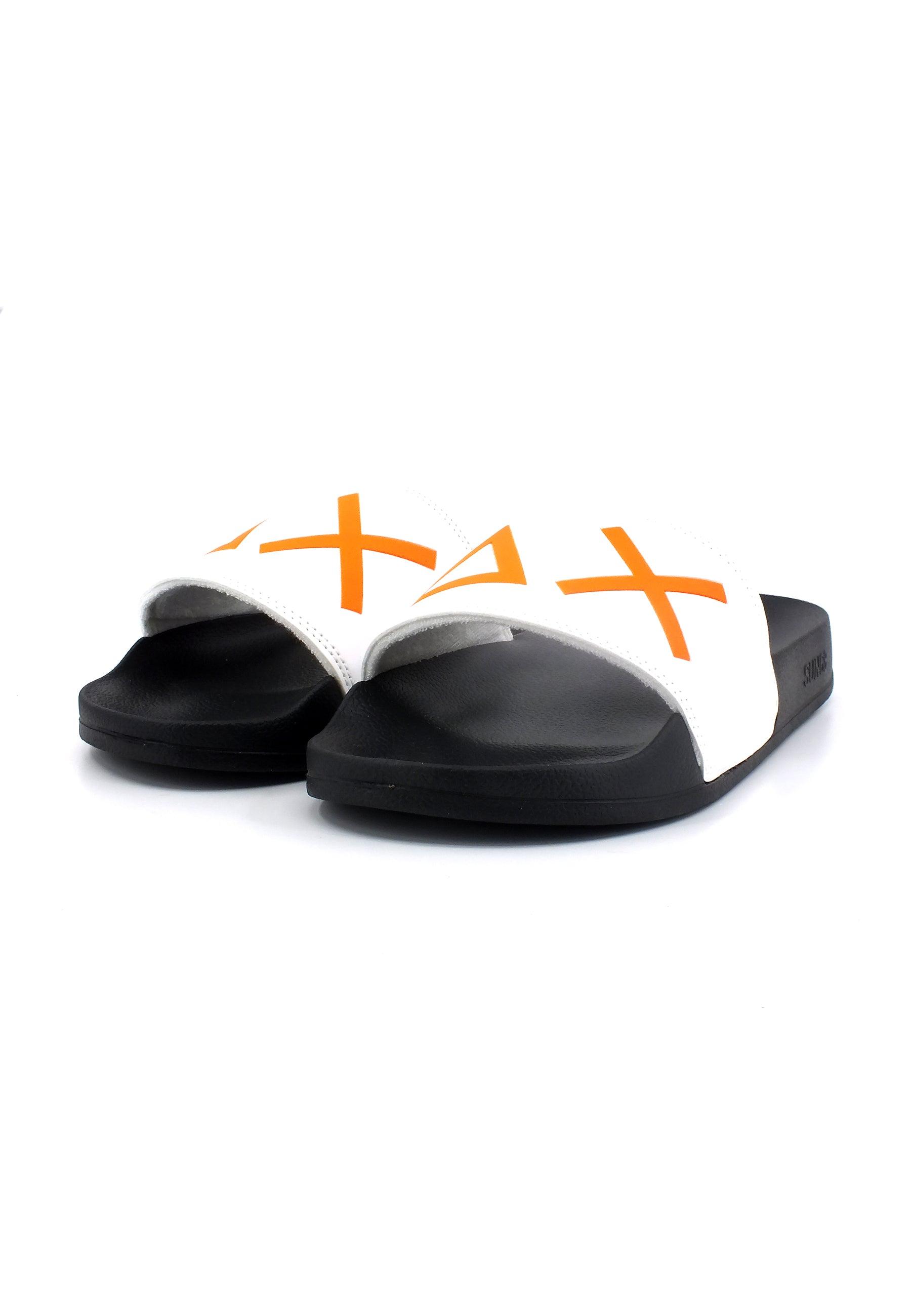 SUN68 Slipper Logo Ciabatta Uomo Bianco X33151 - Sandrini Calzature e Abbigliamento