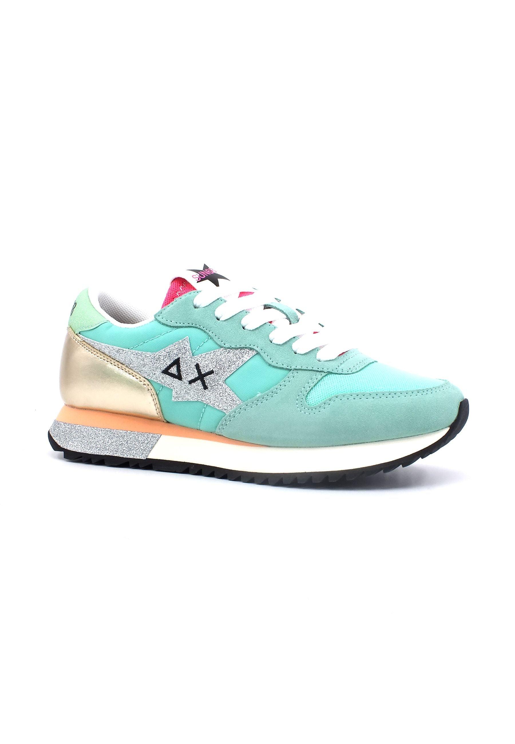 SUN68 Star Glitter Sneaker Donna Acqua Z33211 - Sandrini Calzature e Abbigliamento
