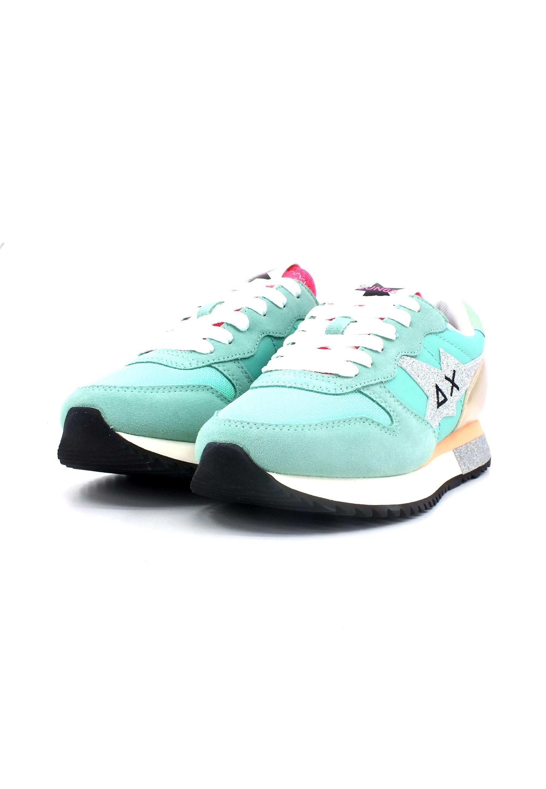 SUN68 Star Glitter Sneaker Donna Acqua Z33211 - Sandrini Calzature e Abbigliamento
