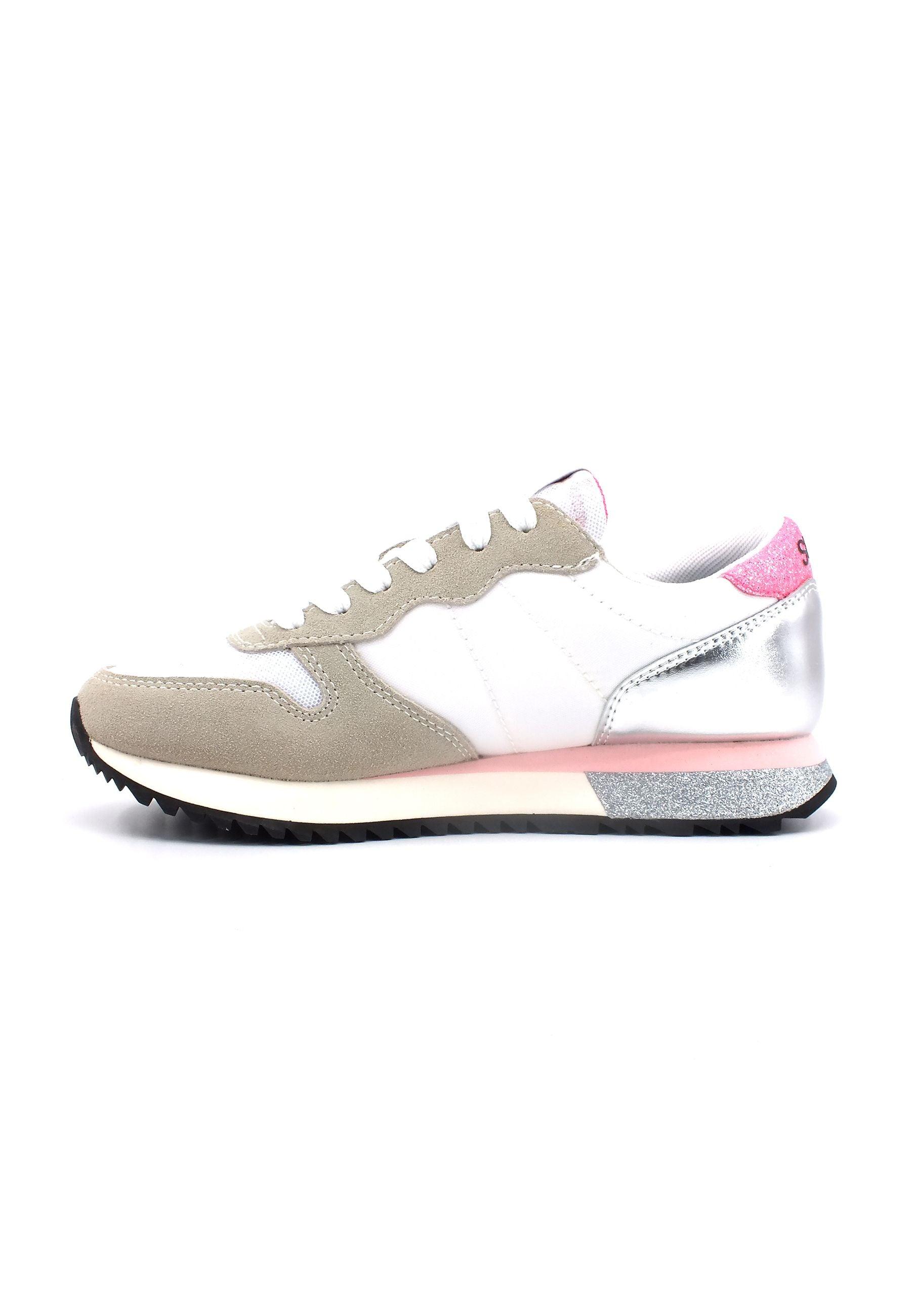 SUN68 Star Glitter Sneaker Donna Bianco Z33211 - Sandrini Calzature e Abbigliamento