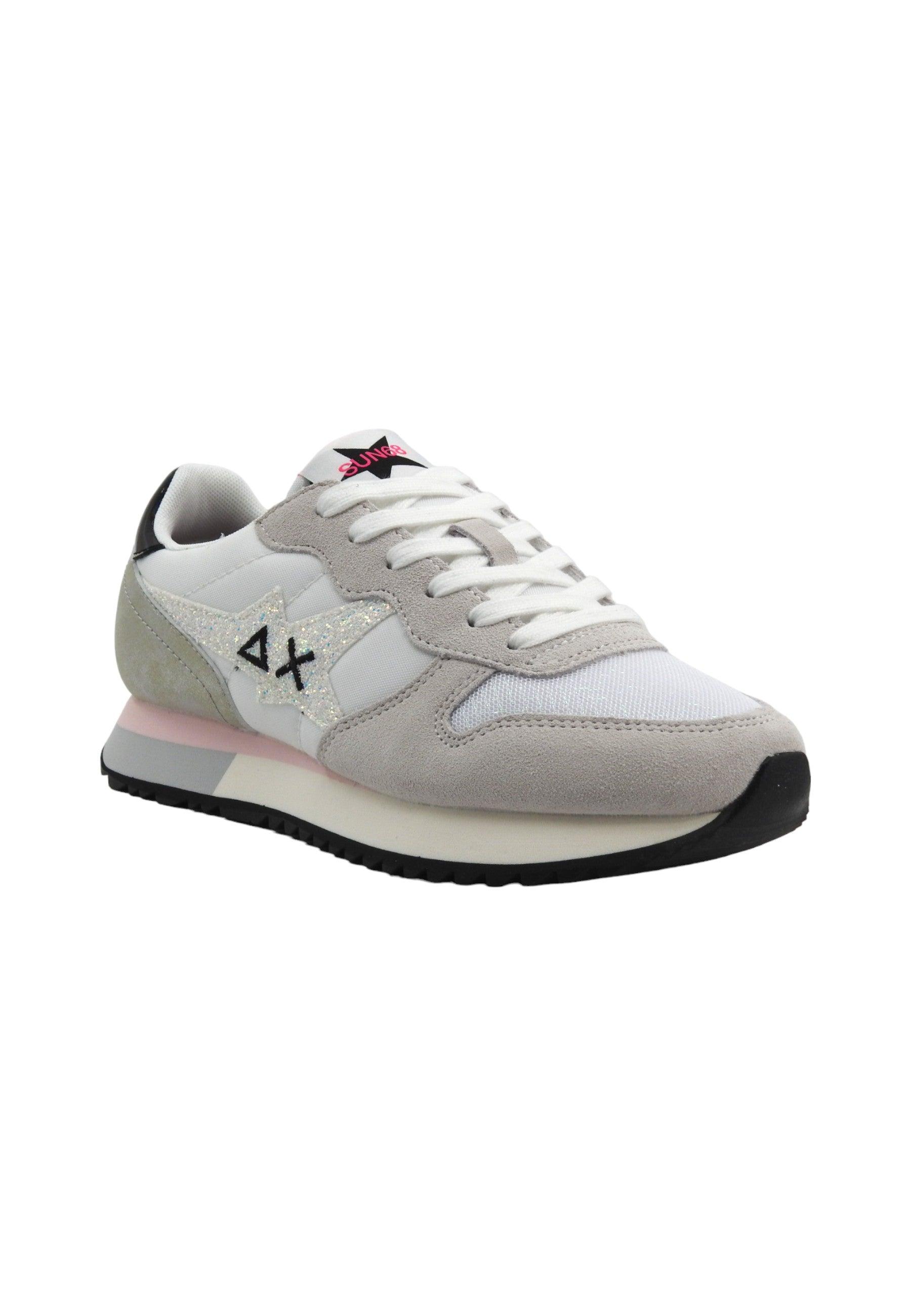 SUN68 Stargirl Glitter Sneaker Donna Bianco Z34211 - Sandrini Calzature e Abbigliamento