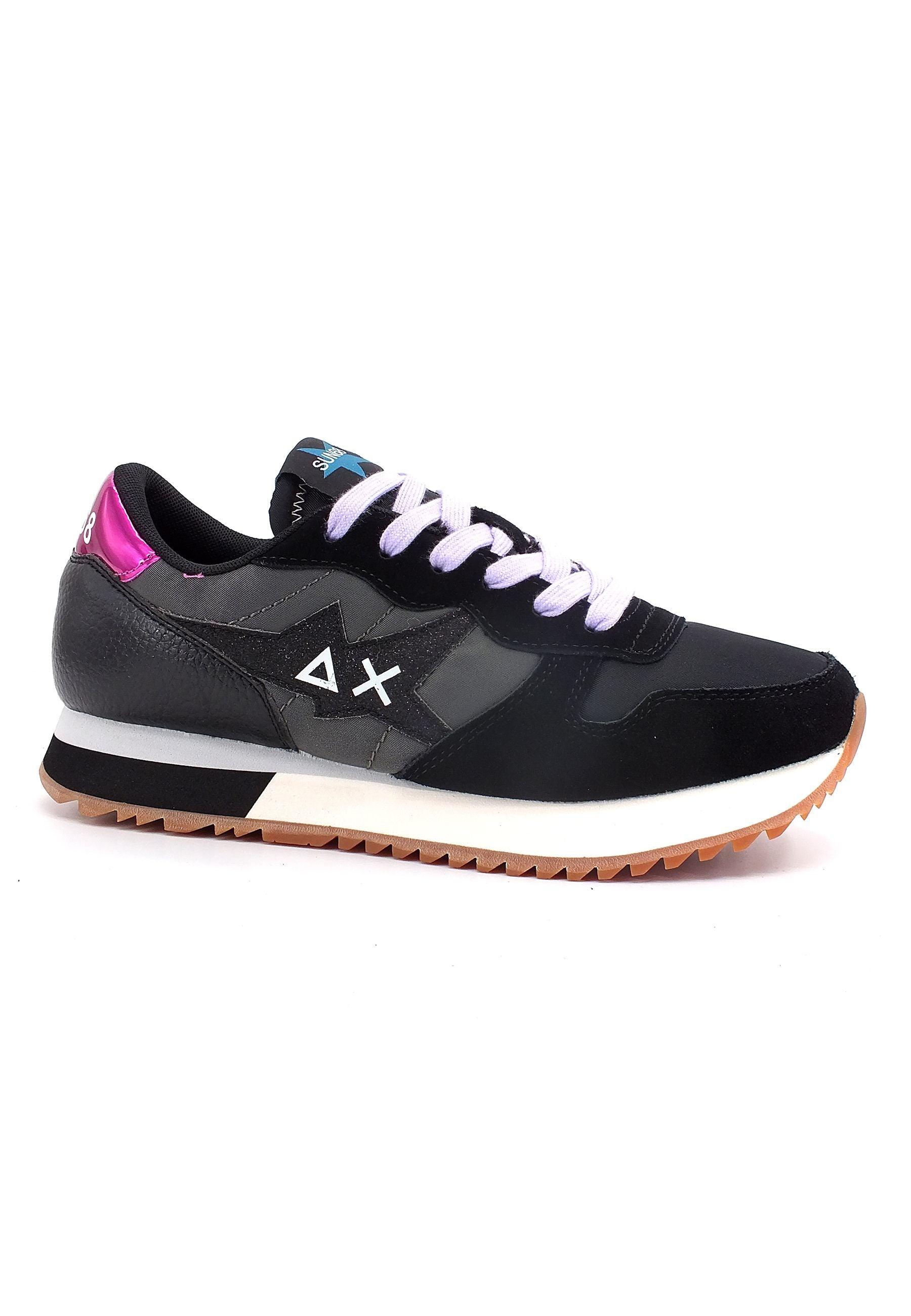 SUN68 Stargirl Glitter Sneaker Donna Nero Z42211 - Sandrini Calzature e Abbigliamento