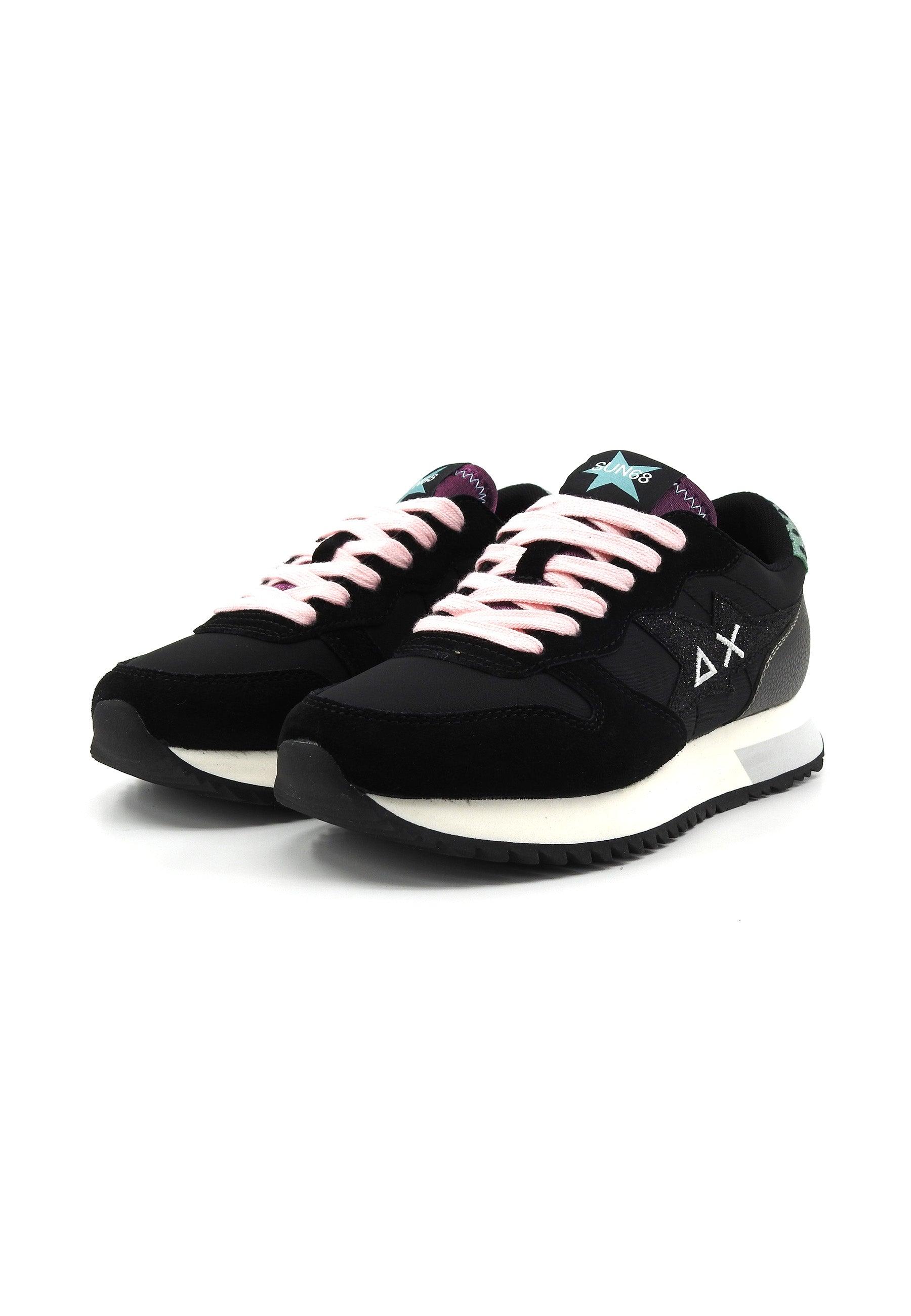 SUN68 Stargirl Glitter Sneaker Donna Nero Z43210 - Sandrini Calzature e Abbigliamento