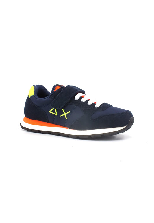 SUN68 Tom Fluo Sneaker Bambino Navy Blue Z33302K - Sandrini Calzature e Abbigliamento
