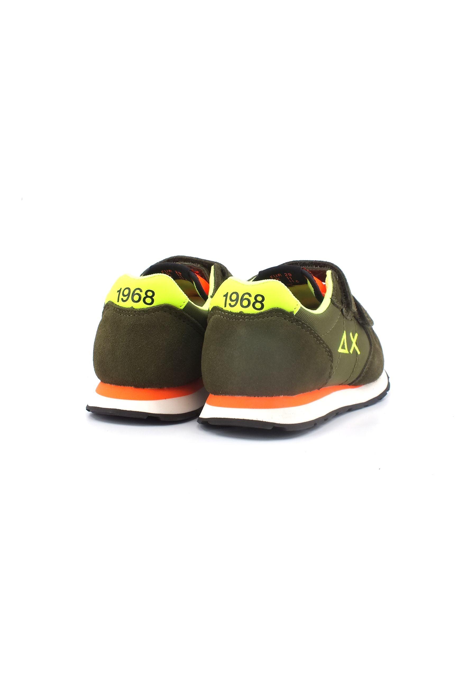 SUN68 Tom Fluo Sneaker Bambino Verde Militare Z33302B - Sandrini Calzature e Abbigliamento