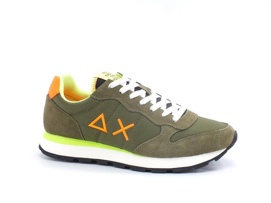 SUN68 Tom Fluo Sneaker Running Green Militare Z32102 - Sandrini Calzature e Abbigliamento