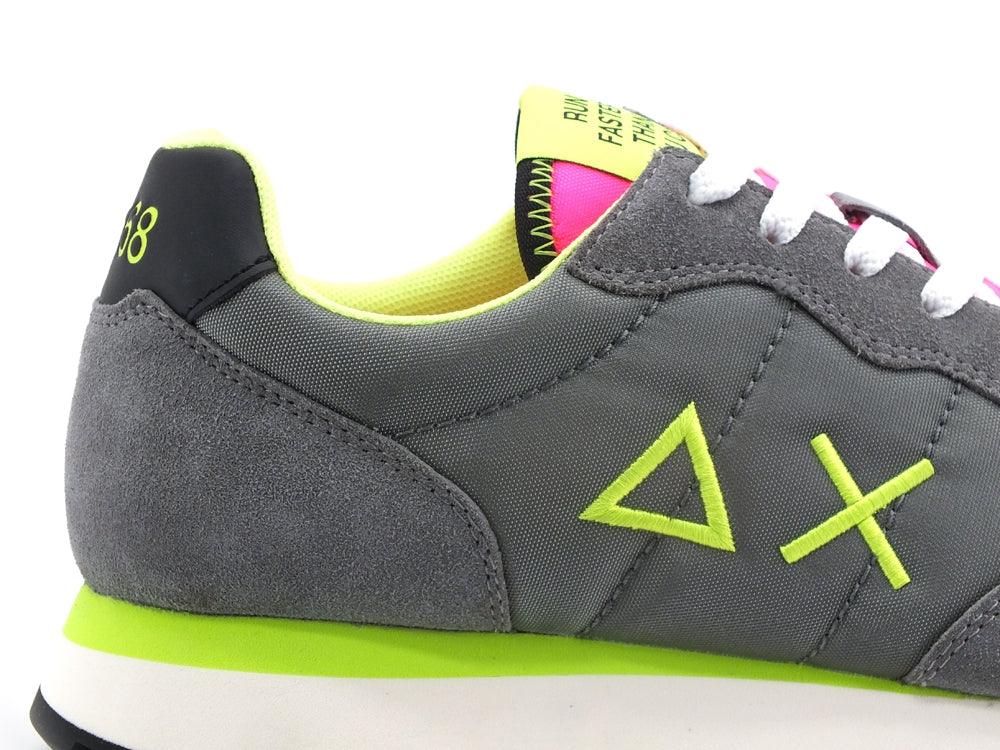 SUN68 Tom Fluo Sneaker Running Grigio Medio Z32102 - Sandrini Calzature e Abbigliamento