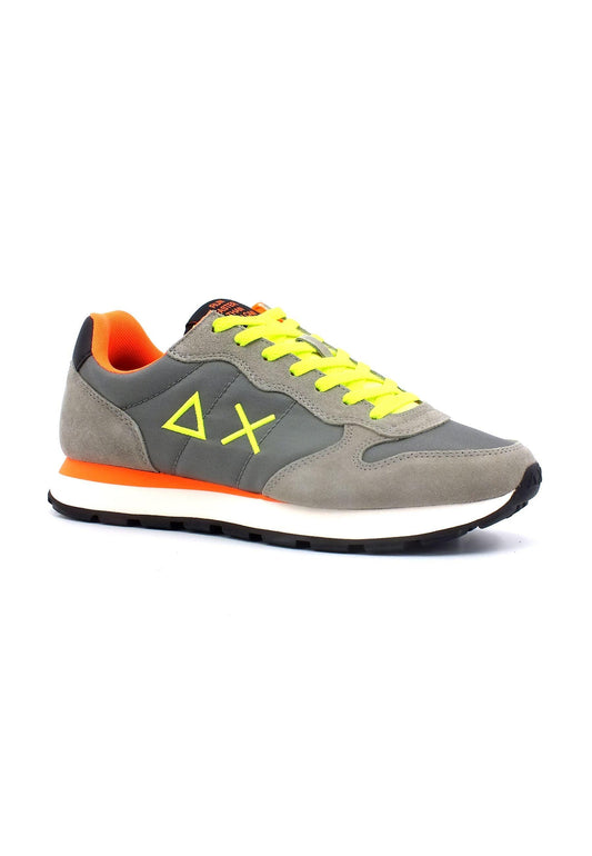 SUN68 Tom Solid Fluo Sneaker Uomo Grigio Medio Z33102 - Sandrini Calzature e Abbigliamento