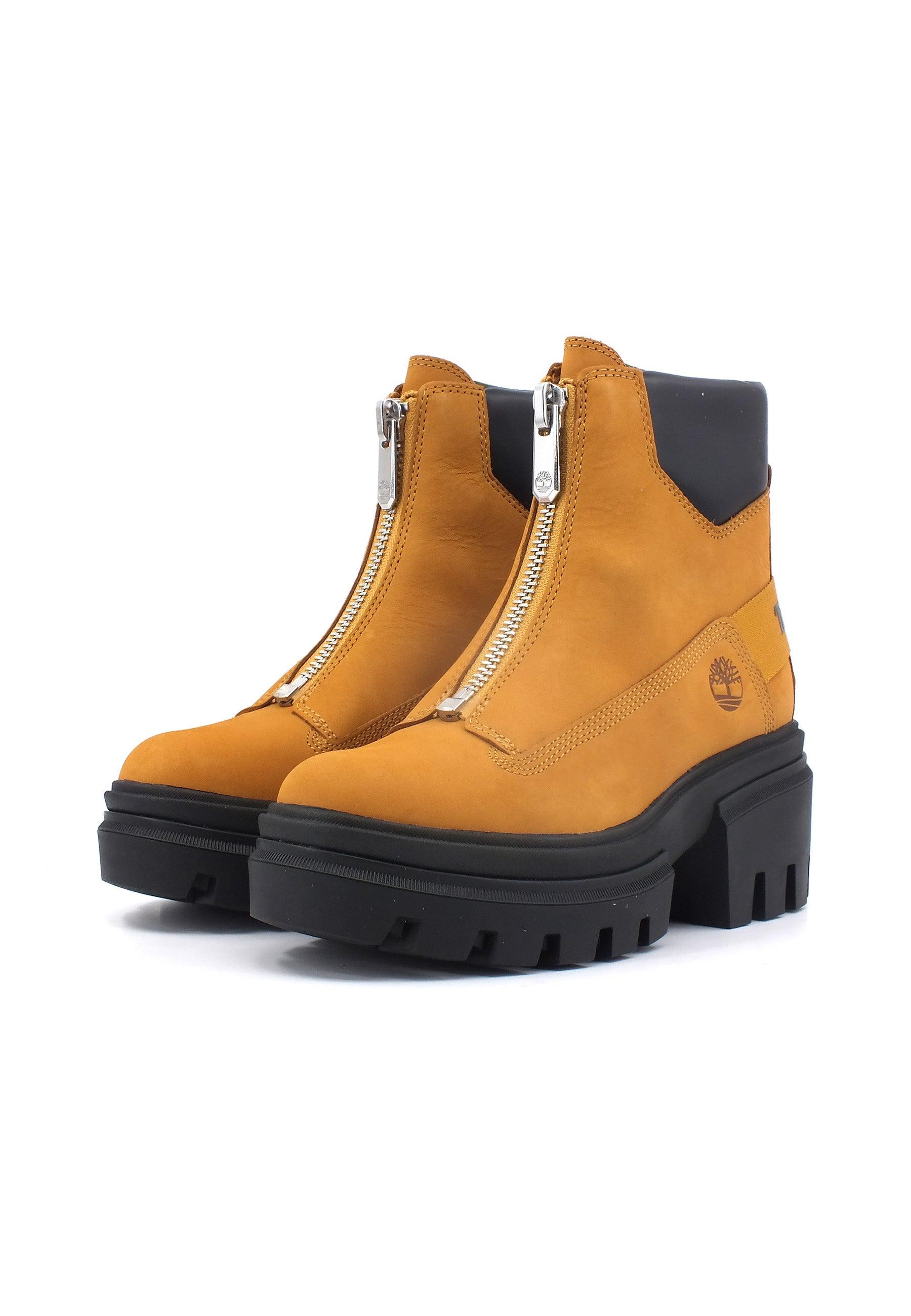TIMBERLAND Everleigh Stivaletto Donna Wheat Nubuk Beige TB0A5YHM231 - Sandrini Calzature e Abbigliamento