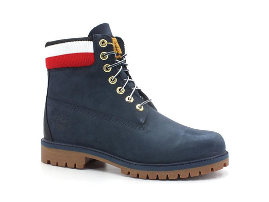 TIMBERLAND Waterproof 6 Nubuk Heritage Stivaletto Scarponcino Navy Red TB0A2M590191 - Sandrini Calzature e Abbigliamento