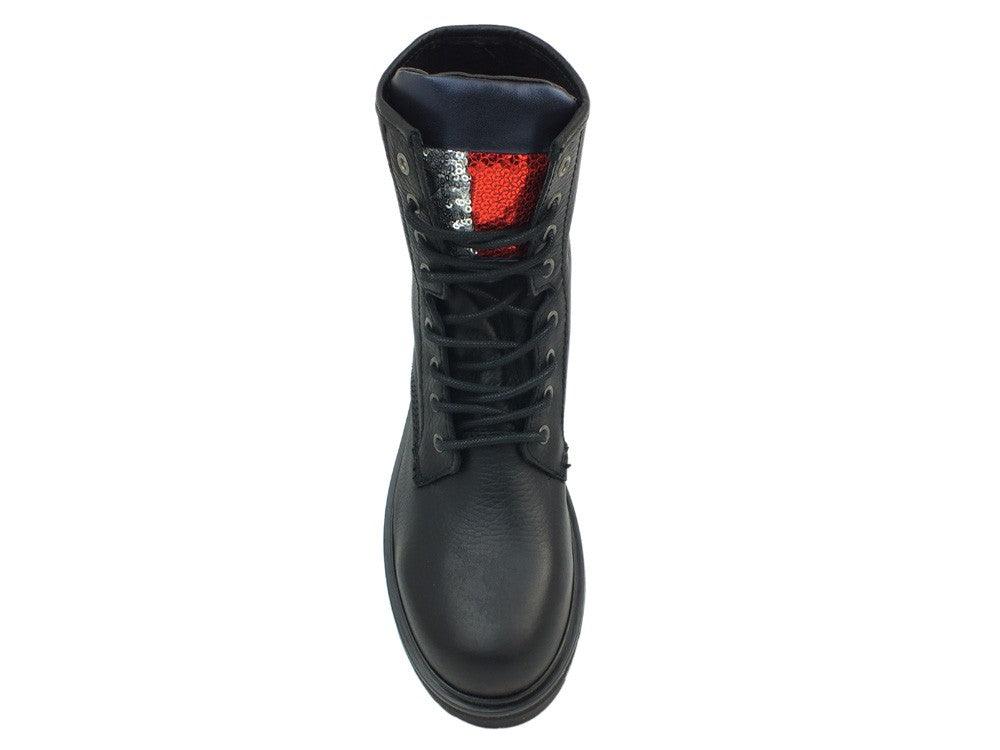 TOMMY H. Big Flag Sparkle Black EN0EN00243 - Sandrini Calzature e Abbigliamento