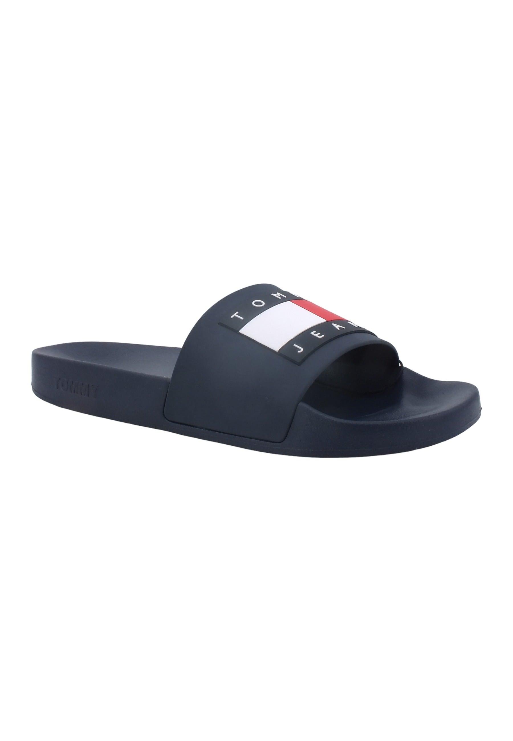 TOMMY HILFIGER Ciabatta Uomo Twilight Navy EM0EM01191 - Sandrini Calzature e Abbigliamento